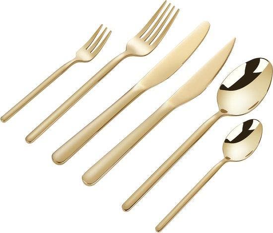 2dekans | Deleca 6 Persoons Luxe RVS Bestekset Amor, Huis en Inrichting, Keuken | Bestek, Ophalen of Verzenden