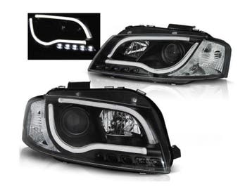 Tube dagrijverlichting koplampen Black geschikt voor Audi A3, Verzenden