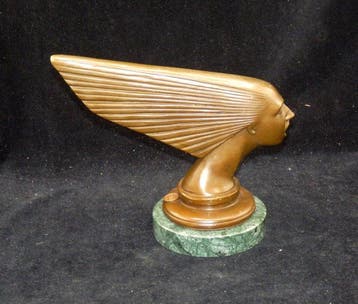 After Lalique - sculptuur, Bronzen Art Deco sculptuur -