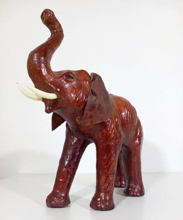 Figuur - Leder, Olifant in leer