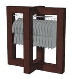 *TIP*  Glossy duo tone middenunit kledingrek R-PR-019-W, Ophalen of Verzenden