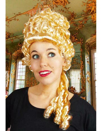 Middeleeuwse Marie-antoinette pruik blond, Ophalen of Verzenden