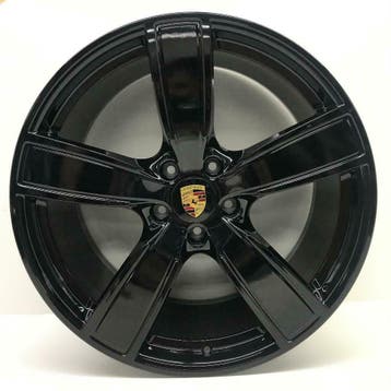 Porsche Cayenne (E3) 22 inch SportClassic zwart met banden, Auto-onderdelen, Ophalen, Gebruikt, Banden en Velgen, Overige maten