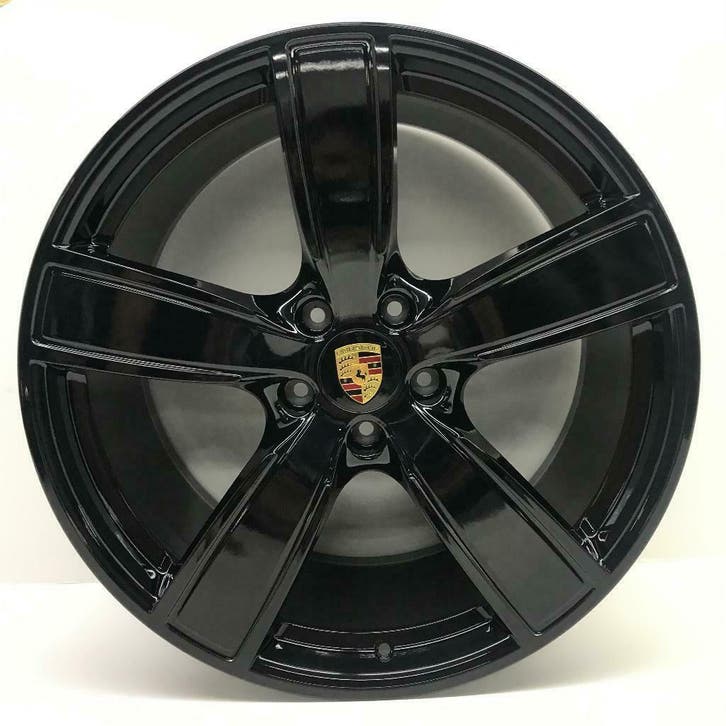 Porsche Cayenne (E3) 22 inch SportClassic zwart met banden, Auto-onderdelen, Banden en Velgen, Overige maten, 315 mm, Personenwagen