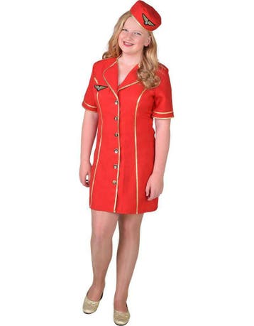 Stewardess kostuum voor kinderen rood, Ophalen of Verzenden, Nieuw