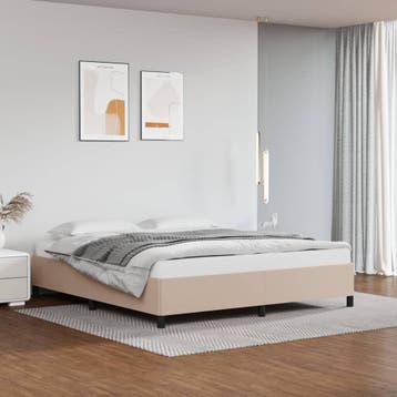 vidaXL Bedframe zonder matras 160x200 cm kunstleer, Huis en Inrichting, Slaapkamer | Bedden, Verzenden, Nieuw