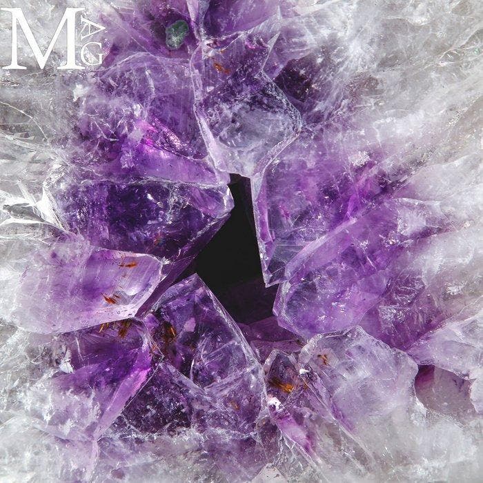 Tranche de géode naturelle du Brésil - Géode daméthyste et, Collections, Minéraux & Fossiles