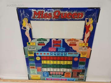 Originele frontplaat van bingo- en spelautomaat....