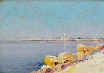 Louis Nattero (1870-1915) - La route blanche le long de