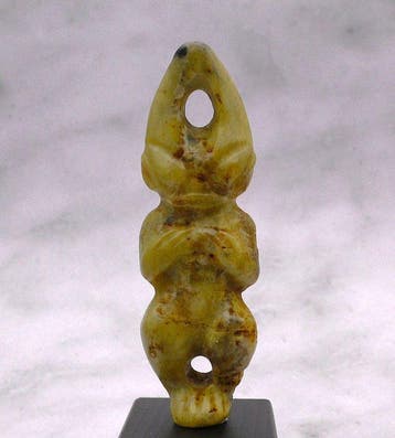 sculptuur, Hongshan Cultuur Alien Taïno achtige Gehoornde