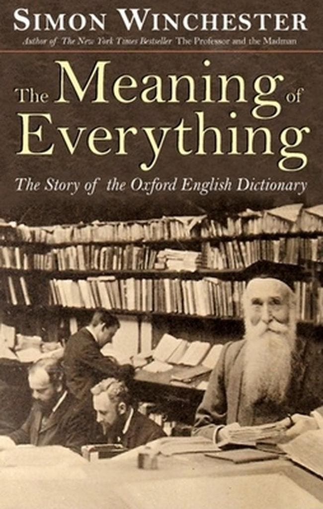 The Meaning of Everything 9780198607021 Simon Winchester, Boeken, Taal | Engels, Zo goed als nieuw, Verzenden