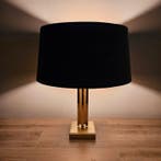 Lampe de table - Laiton - Capuche en velours, Maison & Meubles