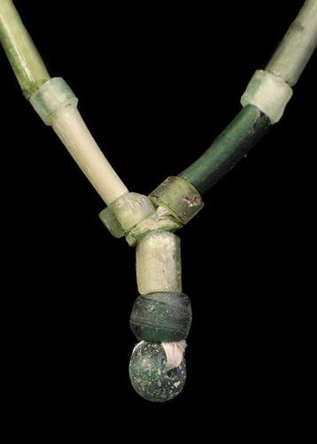 Oud-Romeins Groen Glas Kralenketting (Zonder minimumprijs)