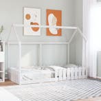 vidaXL Bedhuis wit massief grenenhout 90x200 cm, Verzenden, Nieuw