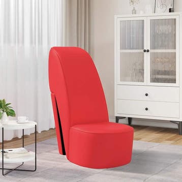 vidaXL Hakstoel kunstleer rood, Verzenden, Nieuw