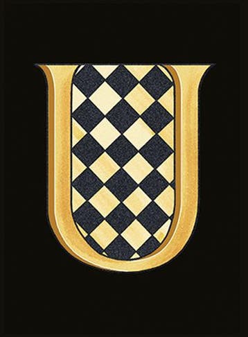 VERSACE ALFABET - Letter U (Nero/Oro) / Vloertegel en, Ophalen of Verzenden, Nieuw