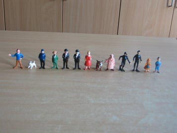 Kuifje - 13 Complete set mini-figuurtjes Esso / Belvision, Nieuw