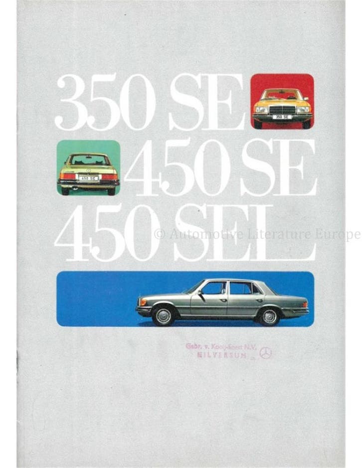 1973 MERCEDES BENZ S KLASSE BROCHURE NEDERLANDS, Livres, Autos | Brochures & Magazines, Enlèvement ou Envoi