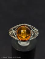 2,41 g - Bague en ambre baltique naturelle – argent sterling