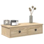 vidaXL Wandschap met lades 60x28x15 cm bewerkt hout sonoma, Verzenden, Nieuw