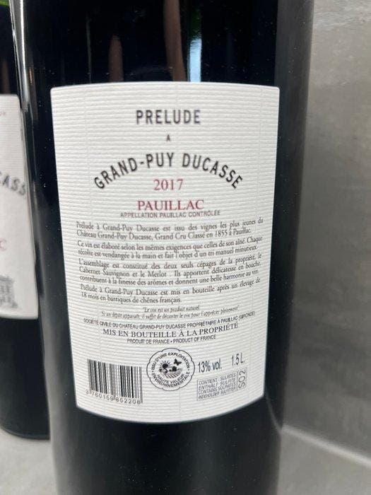 2017 Prelude Grand Puy Ducasse, 2nd wine of Ch. Grand Puy, Collections, Vins