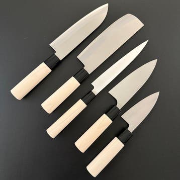 Sakai Sadamine  - Bestekset (5) - Santoku, Nagiri,