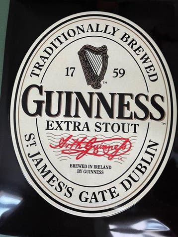 Guinness - Panneau publicitaire, marque de bière Guinness -