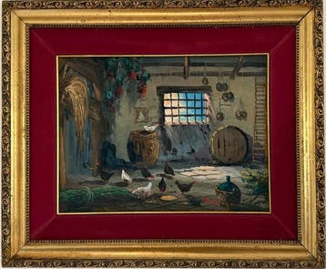 Roberto Carignani (1894-1975) - Scène rurale