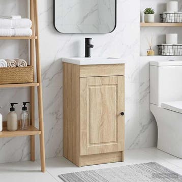 vidaXL Badkamer Vanity met Wastafel Sonoma Eiken 42 x 40 x, Verzenden, Nieuw