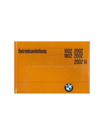 1971 BMW 1602 1802 2002 INSTRUCTIEBOEKJE DUITS, Ophalen of Verzenden