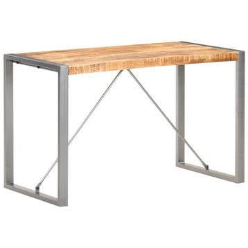 vidaXL Eettafel 120x60x75 cm massief ruw mangohout, Huis en Inrichting, Verzenden, Nieuw
