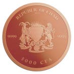 Tchad. 5000 Francs 2024 1 oz Chad Cannabis Amsterdam Red