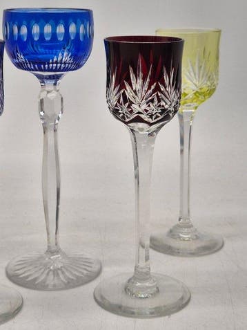 Farbiges Likörgläser Set 5-teilig – Überfangglas –