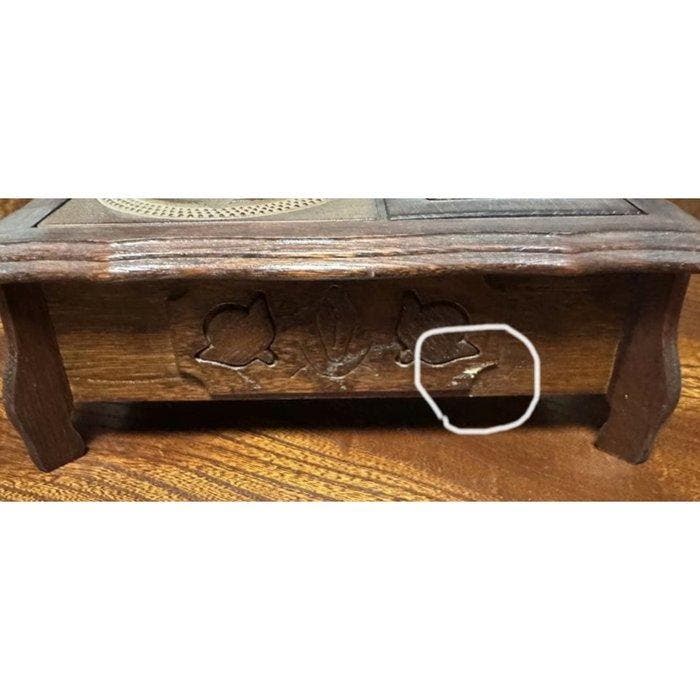 Antiek Japans Art Deco metalen rookkist - Metaal (legering), Antiek en Kunst, Antiek | Overige Antiek