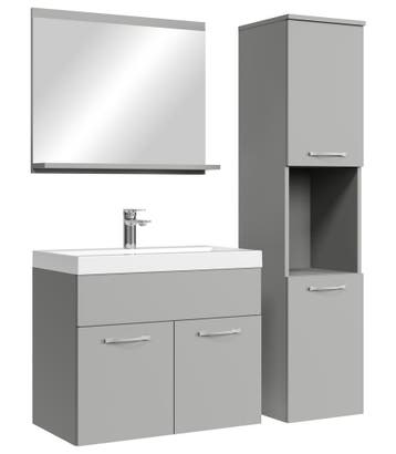 Badkamermeubel Set Montreal 60 x 35 cm - Mat Grijs, Verzenden, Nieuw