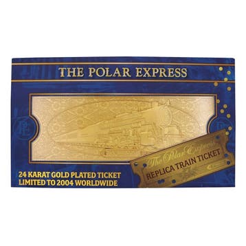 Polar Express Replica Train Ticket 24k Gold Plated Limited E, Ophalen of Verzenden