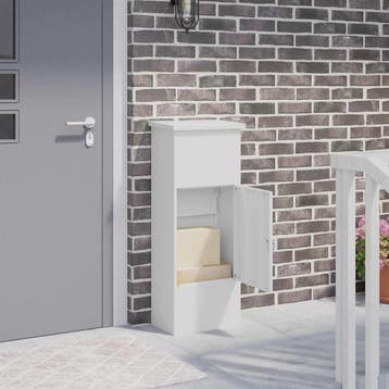 vidaXL Pakket Inwerpkoker met opslag Wit 44,5 x 29 x 110,5, Verzenden, Nieuw