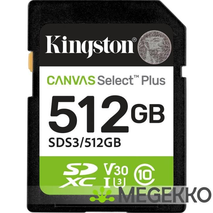 Kingston SD Canvas Select Plus Gen3 512GB, Informatique & Logiciels, Mémoire RAM, Envoi