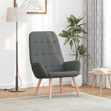 vidaXL Relaxstoel stof donkergrijs, Verzenden, Nieuw