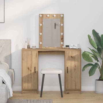 vidaXL Kaptafel Bruin 102 x 33 x 135 cm Bewerkt hout, Verzenden