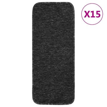 vidaXL Trapmatten 15 st anti-slip rechthoekig 60x25 cm, Verzenden