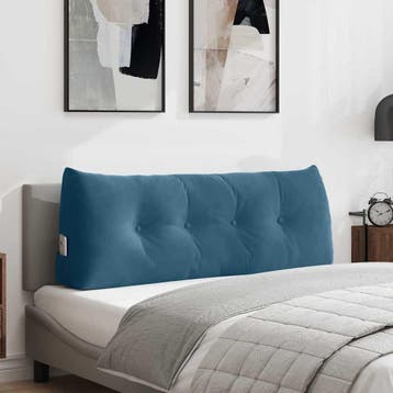 vidaXL Rugkussen Blauw 120 x 24 x 50 cm Fluweel, Verzenden, Nieuw