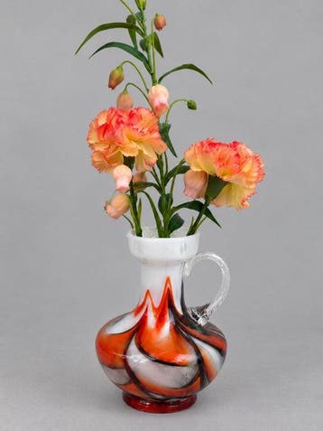 Vaas (4) - Opaline glas, Muranoglas - Vierdelige vintage, Antiek en Kunst