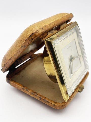 Reisklok - mistral - Mid-century modern Messing - 1950-1960, Antiquités & Art, Antiquités | Horloges