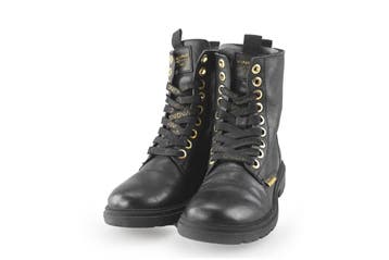 Vingino Veterboots Meisjes in maat 34 Zwart, Verzenden, Jongen of Meisje, Schoenen, Nieuw