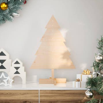 vidaXL Kerstdecoratie kerstboom 70 cm massief hout, Diversen, Kerst, Verzenden, Nieuw