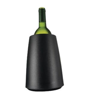 Ice wijnkoeler RVS zwart |  20,8(h) x 15,5(Ø)cm Vacu-vin, Verzenden