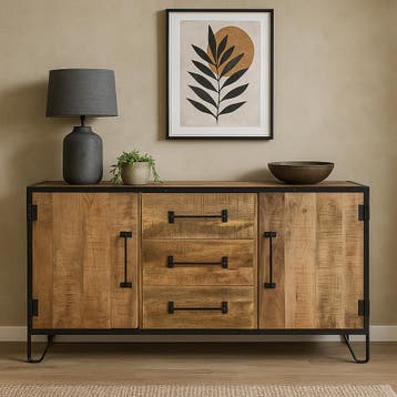 Dressoir Mangohout Neal 150 cm, Verzenden