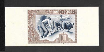 Spanje. - 100 Pesetas - 1937 - Banco de España, Bilbao - Con