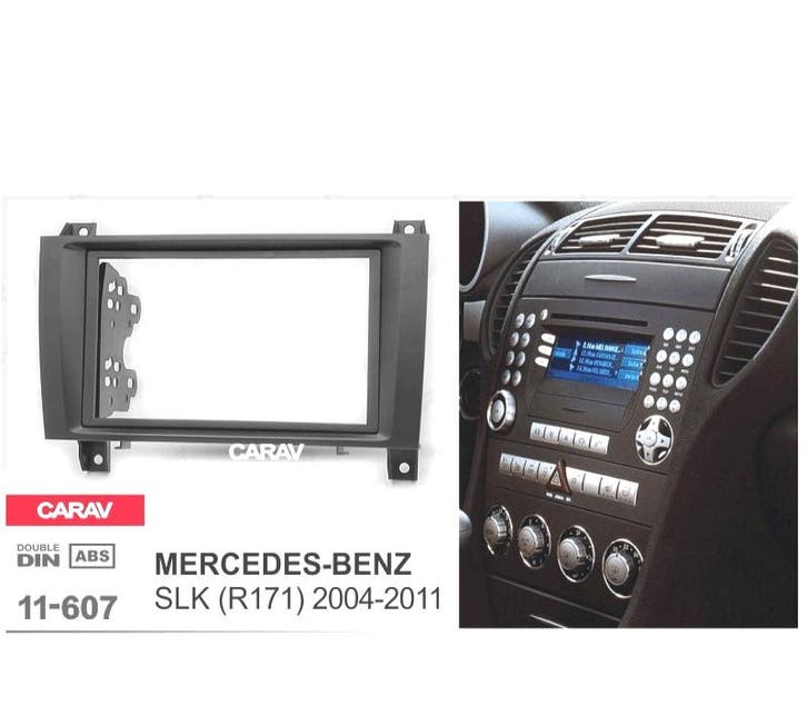 Facade Autoradio Noir 2 Din Pour Mercedes Classe Slk, Auto diversen, Autoradio's, Verzenden
